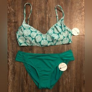 STYLUS Teal Two-Piece Bikini Set- Large